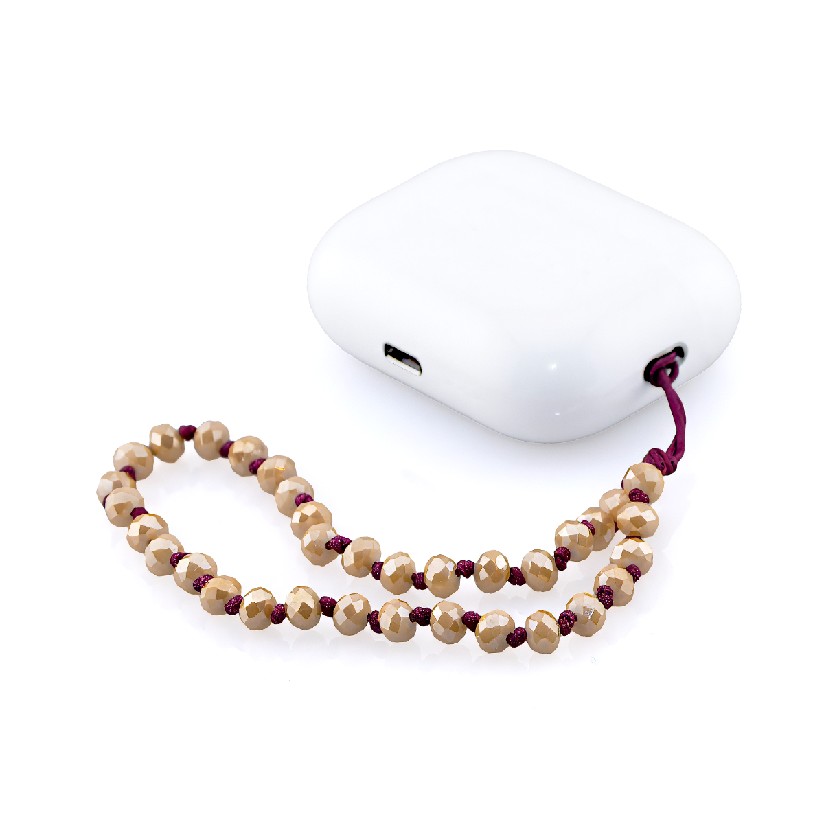 Golden Velvet – Edles Accessoire in Champagner und Bordeaux