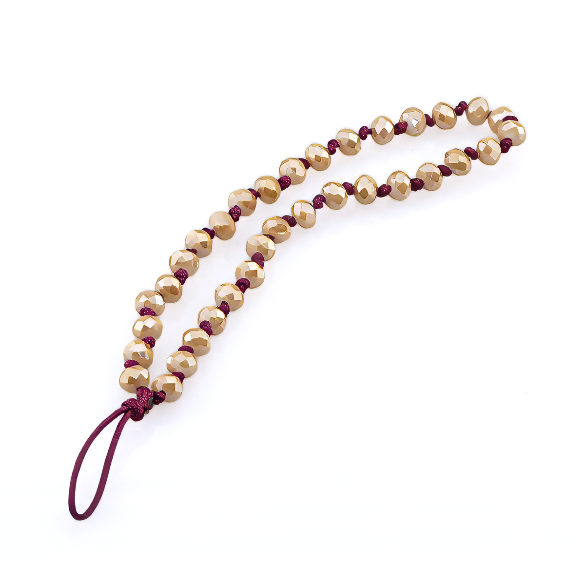 Golden Velvet – Edles Accessoire in Champagner und Bordeaux